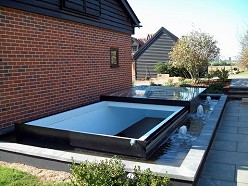 Schuifraam -over-vast-raam (Sliding over fixed), daktoegang voor dakterras, groendak en daktuin