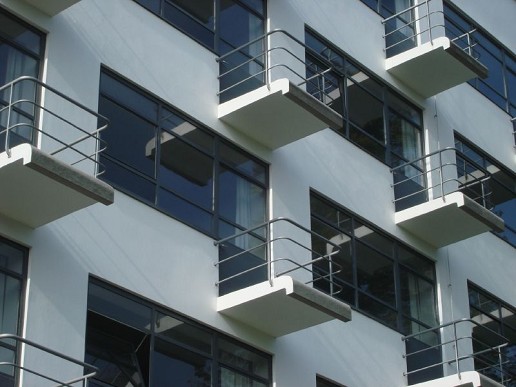 Bauhaus Dessau, balkons ateliergebouw