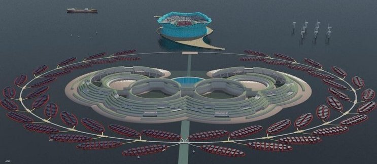 'Drijvende Olympische stad in Markermeer'
