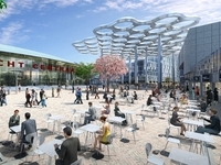 Verhoogd stadsplein bij Utrecht Centraal
